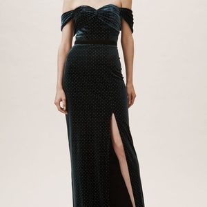 Monique Lhuillier Briana Velvet Dress Size US 4